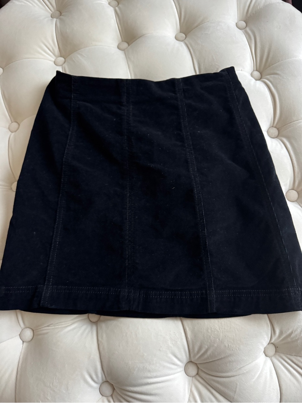 free people black corduroy skirt